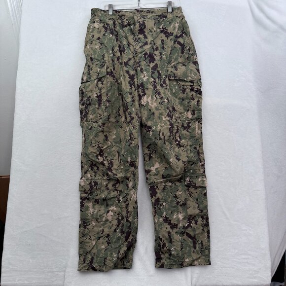 US Navy Type III Cargo Pants Mens M 30x31 Green NWU AOR2 Digital Camo Ripstop